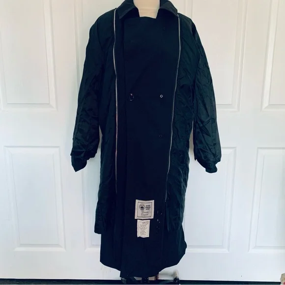 Defense Logistics Agency All Weather Lined Black Army Trench Coat 38R - Picture 10 of 12
